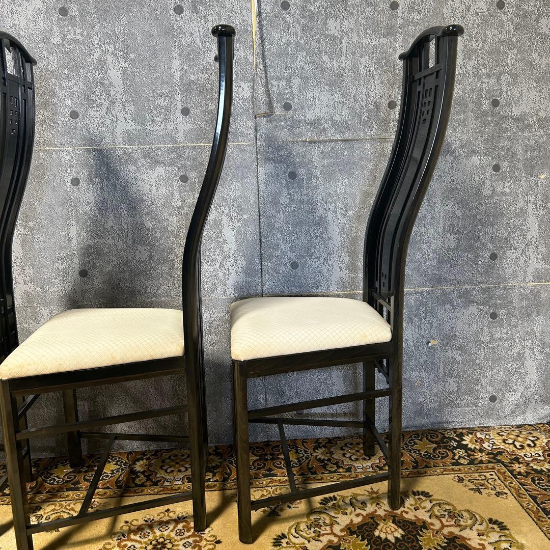 ꧁GIORGETTI ジョルジェッティ꧂ハイバックダイニングチェア3脚 食卓椅子