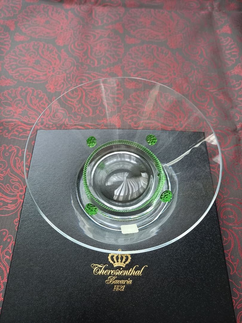 テレジアンタール　バッカス ロゼット ボウル　大　ライトグリーン