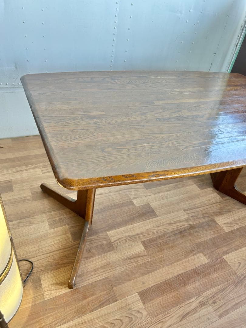 691 北欧風 ダイニングテーブル　木製 4人用 140cm ヴィンテージ　a