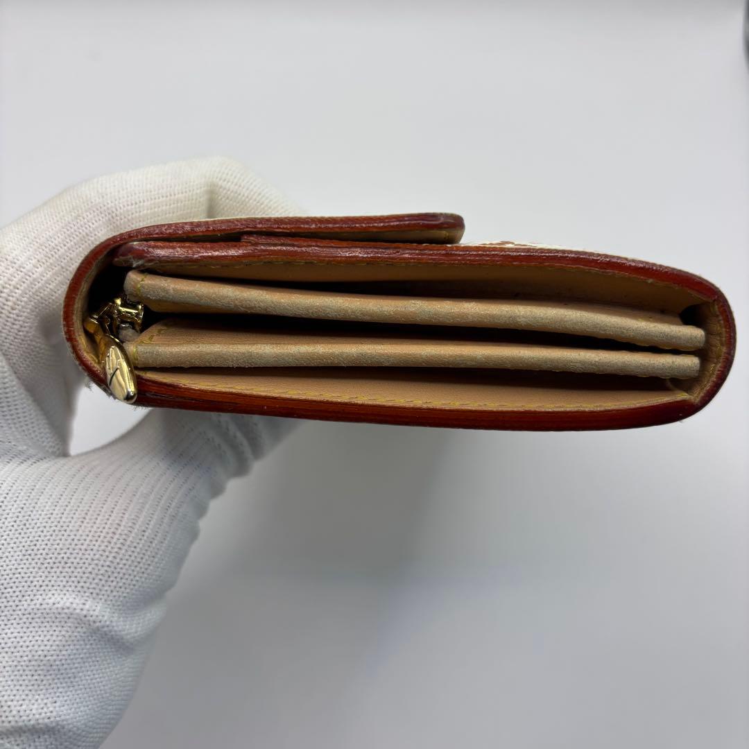正規品 ルイヴィトン サラ マルチカラー 折り財布 総柄 pvc レザー ボタン