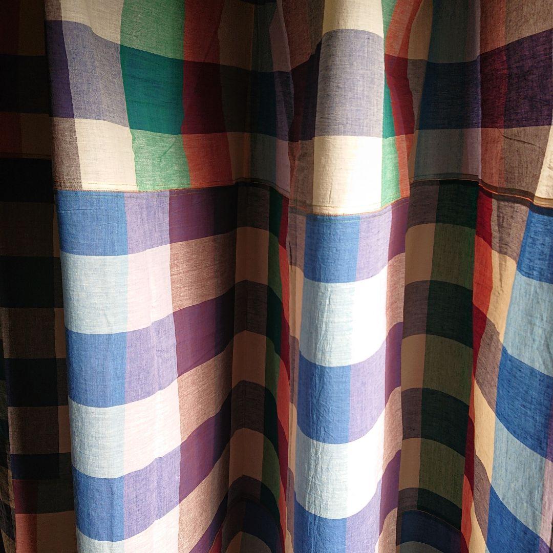 ウニコ マルチカラー ファブリック カーテン