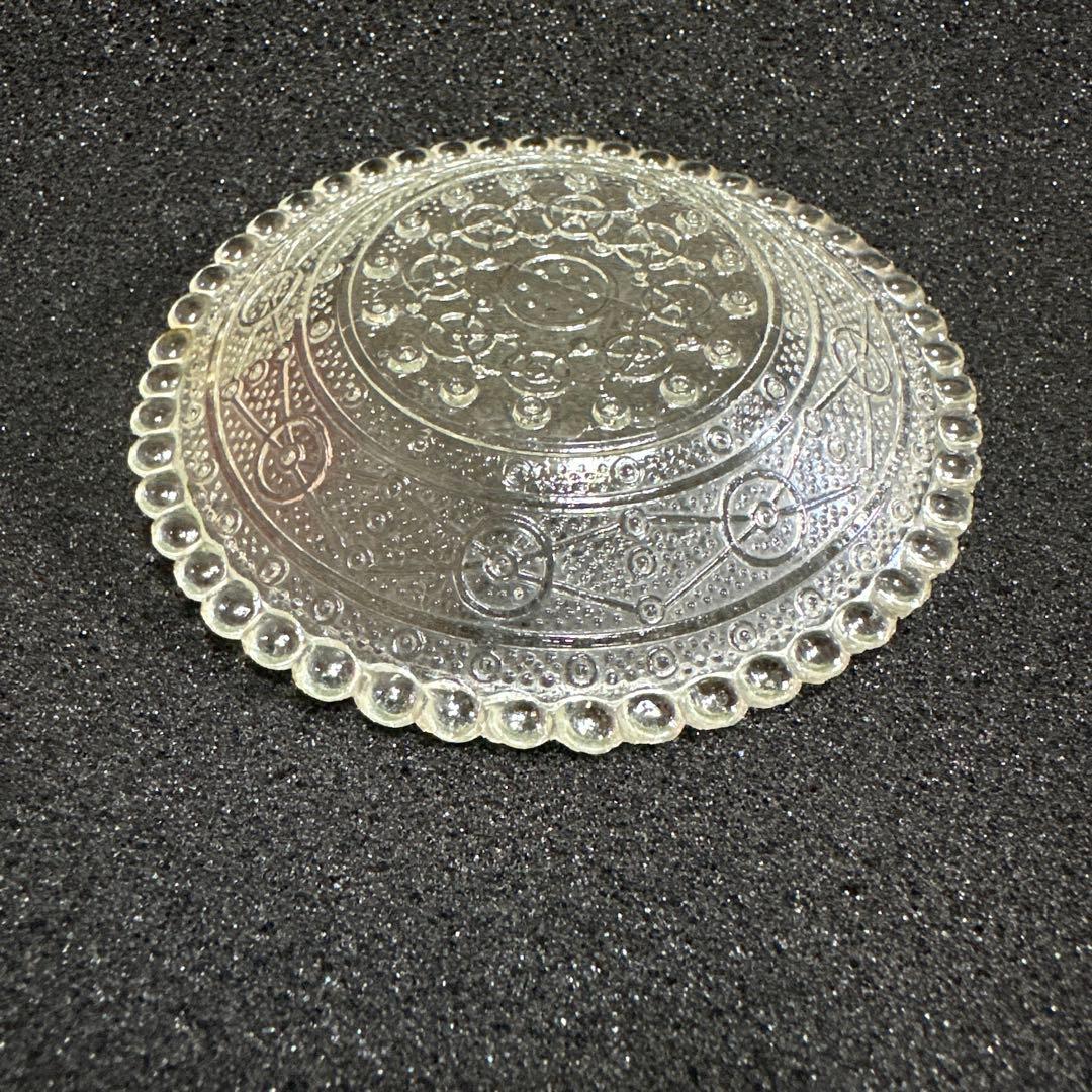 【新品未使用品】明治から昭和　透明ガラス小皿　3枚セット