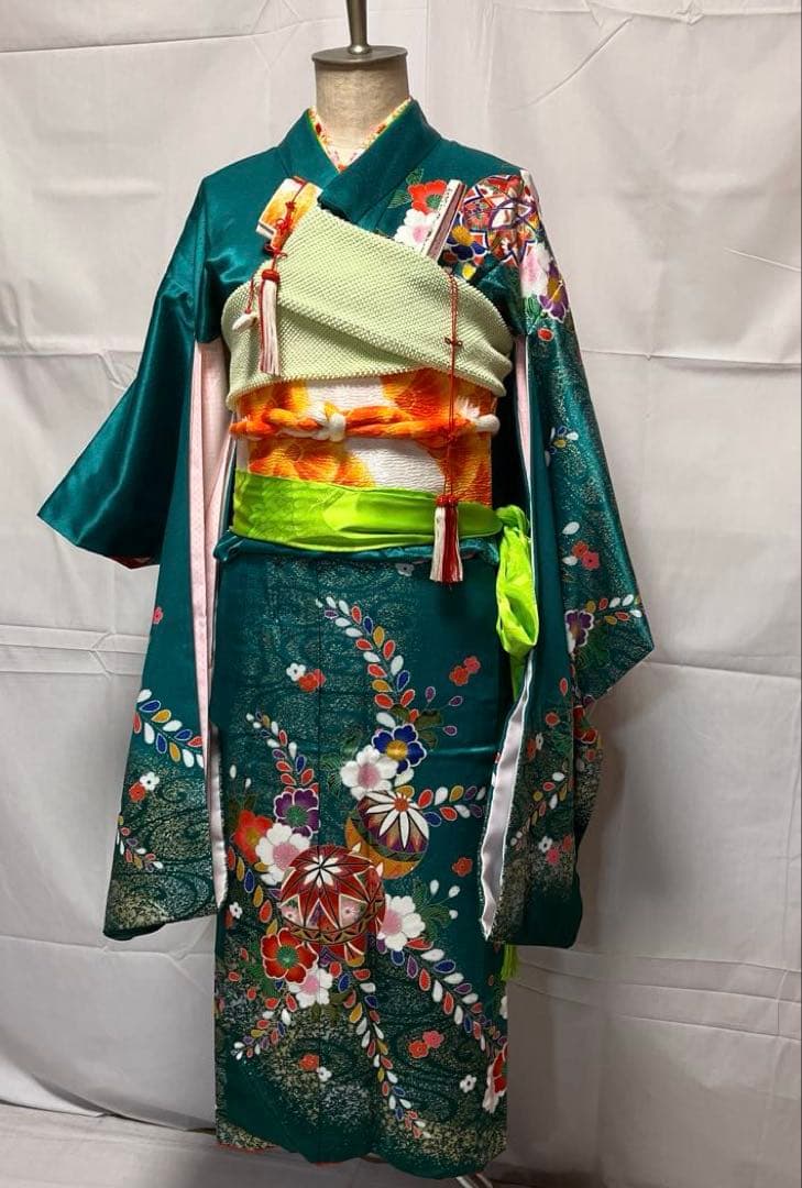 7上　七五三　舞台衣装　お雛様　女の子　着物　7歳　１2点セット