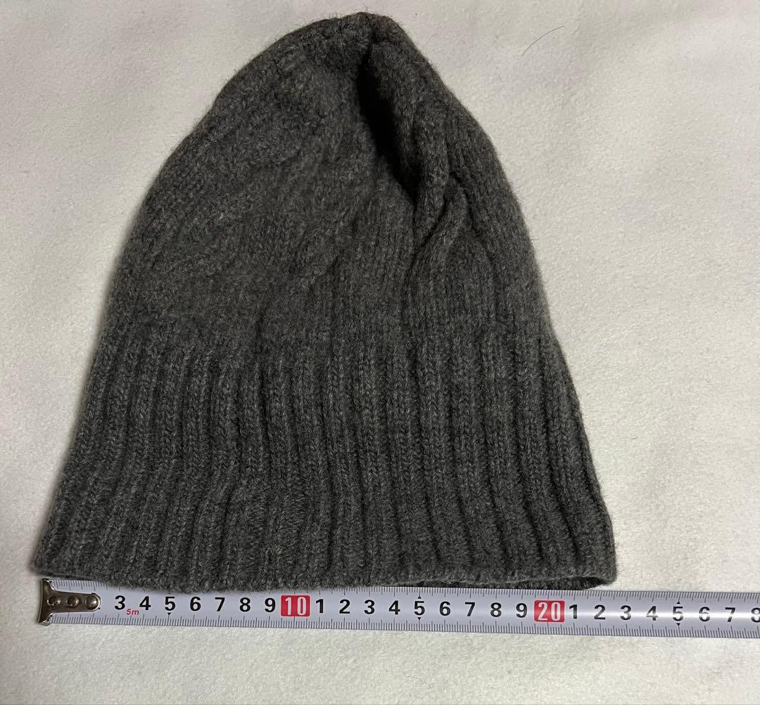 MONCLER ケーブル編み ビーニー グレー