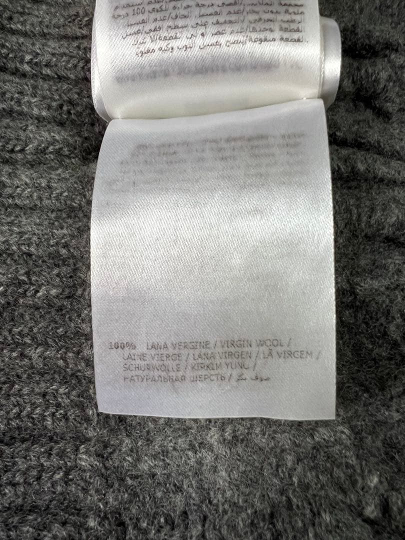 MONCLER ケーブル編み ビーニー グレー