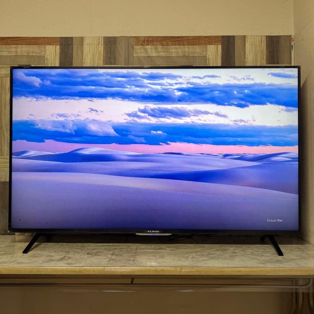 レンさん専用全国送料込展示見本品フナイ65型4KTV録画機能内蔵Wチューナ搭載