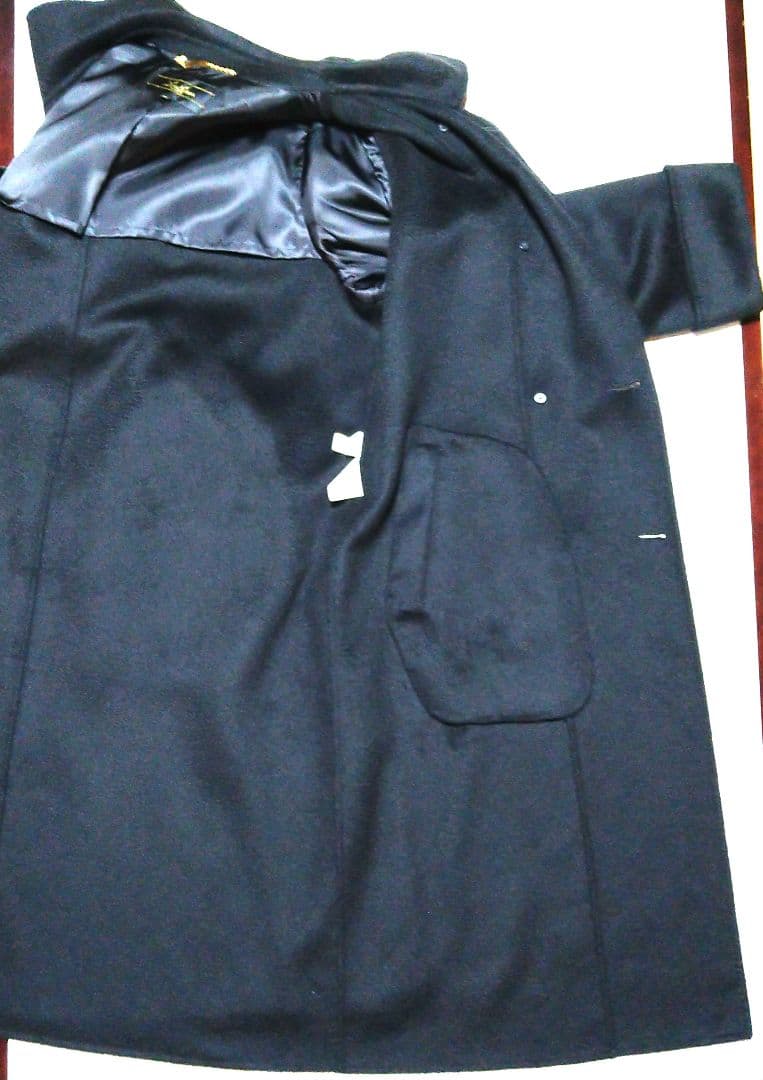 レリアン　カシミヤ100％　ダブルコート　ピーコート　13＋　黒【着用３回程度】